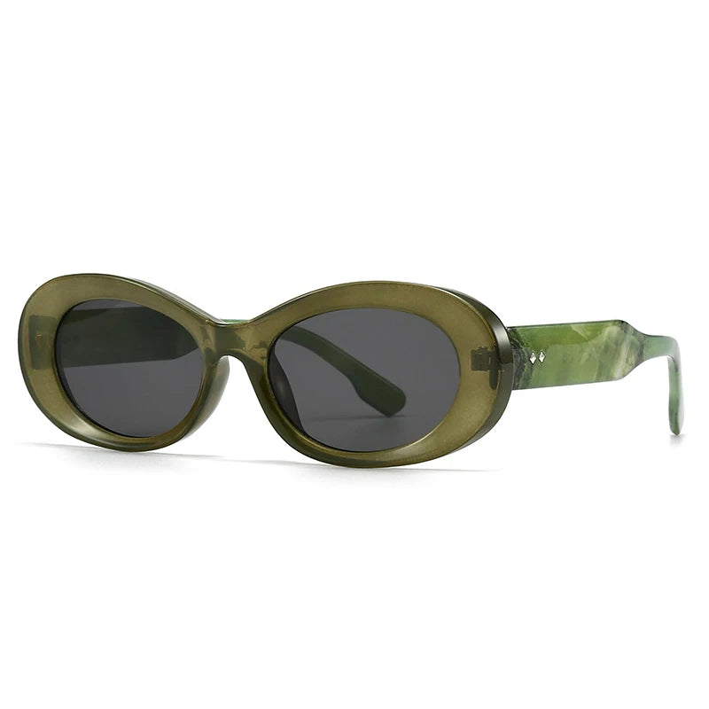 Yaneli Retro Oval Sunglasses