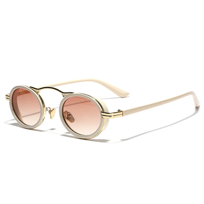 Eros Steampunk Oval Sunglasses