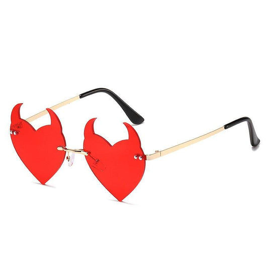 Faun Rimless Heart Sunglasses - Rad Sunnies