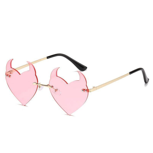 Faun Rimless Heart Sunglasses - Rad Sunnies