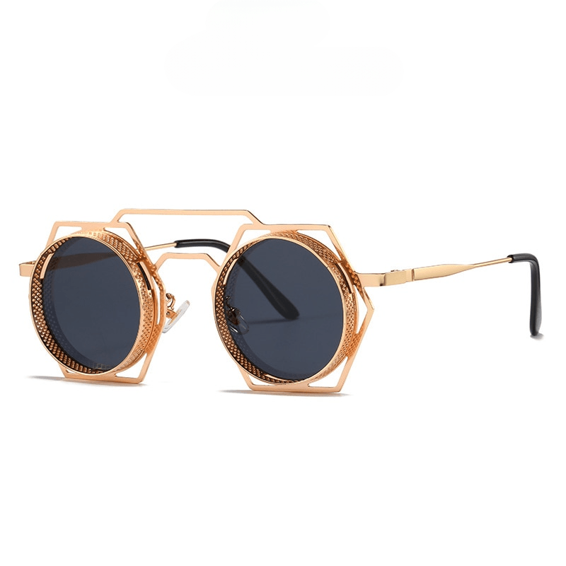 Fez Steampunk Round Sunglasses - Rad Sunnies