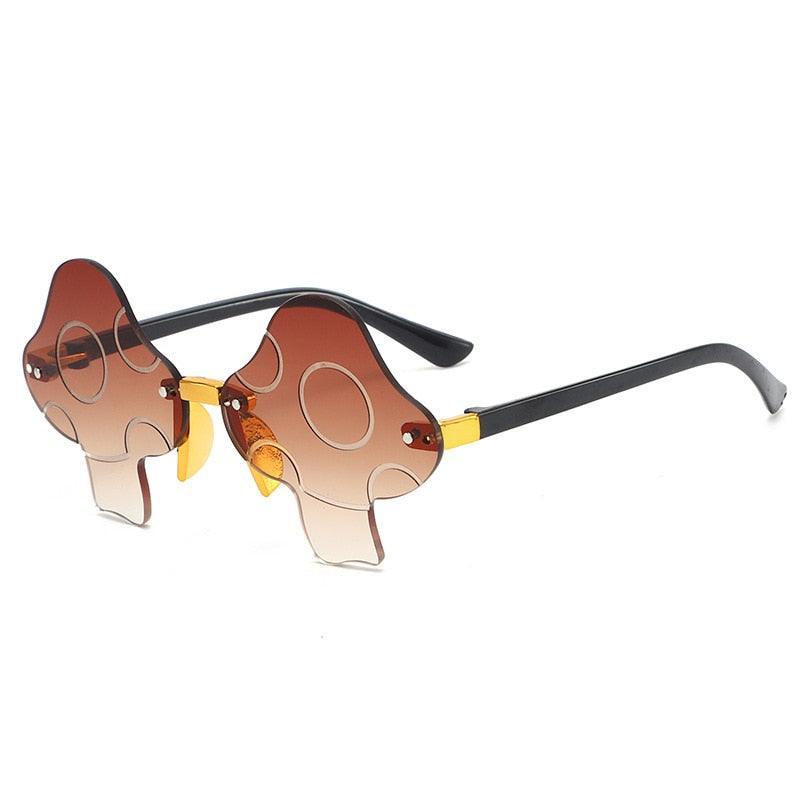 Groovy Rimless Shrooms Sunglasses - Rad Sunnies