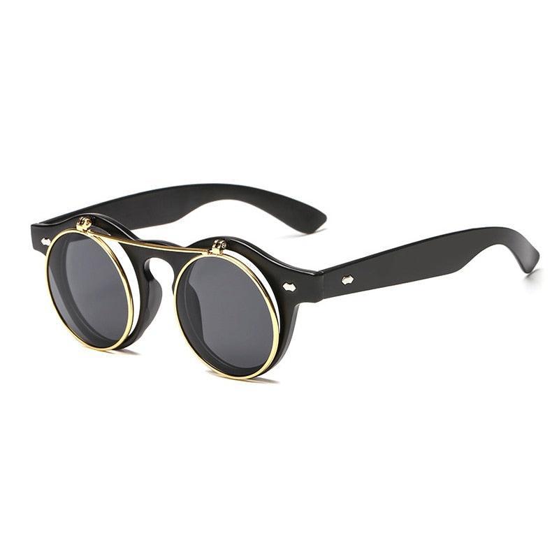 Sol Steampunk Round Flip-Up Sunglasses - Rad Sunnies