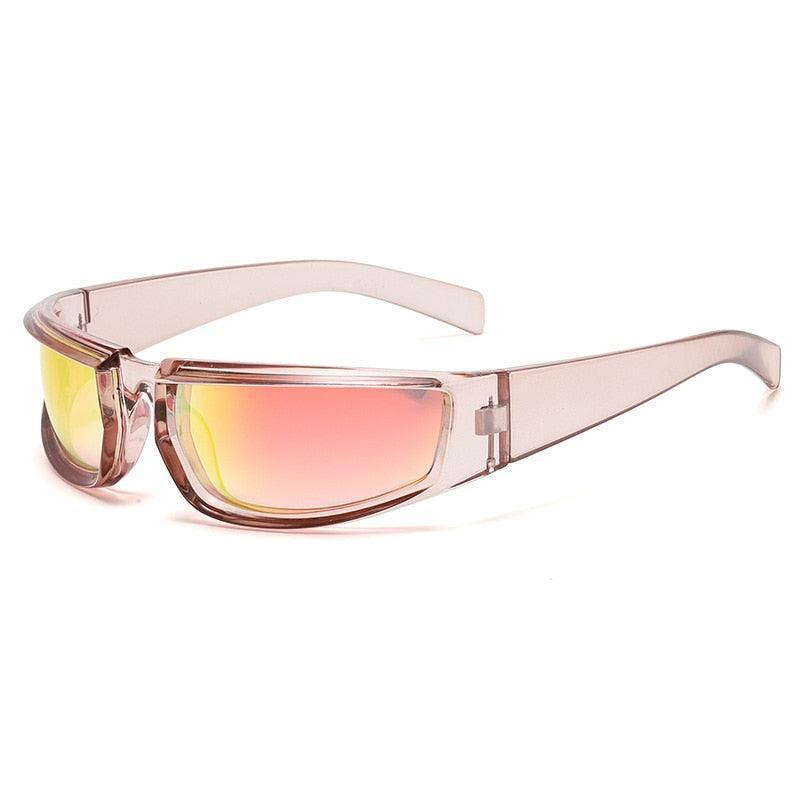 SpacePunk Retro Rectangle Sunglasses - Rad Sunnies