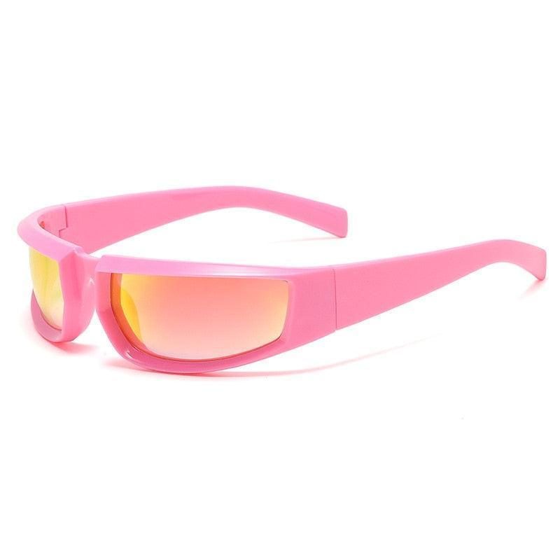 SpacePunk Retro Rectangle Sunglasses - Rad Sunnies