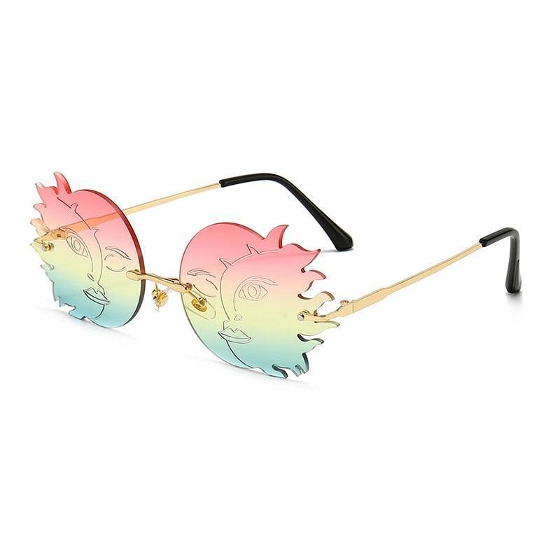 Syzygy Rimless Funky Sunglasses - Rad Sunnies